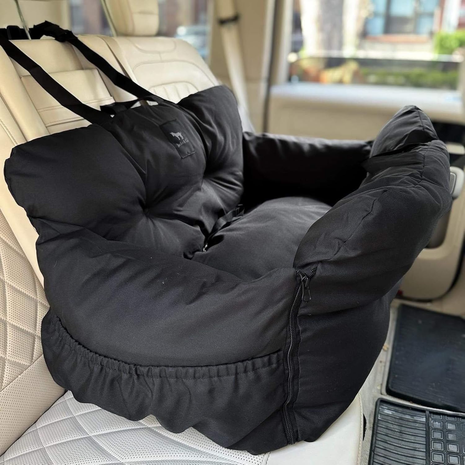 JACKO & CO Medium Dog Car Seat – Safe, Cozy Travel Bed for Pets JACKO & CO Medium Dog Car Seat – Safe, Cozy Travel Bed for Pets