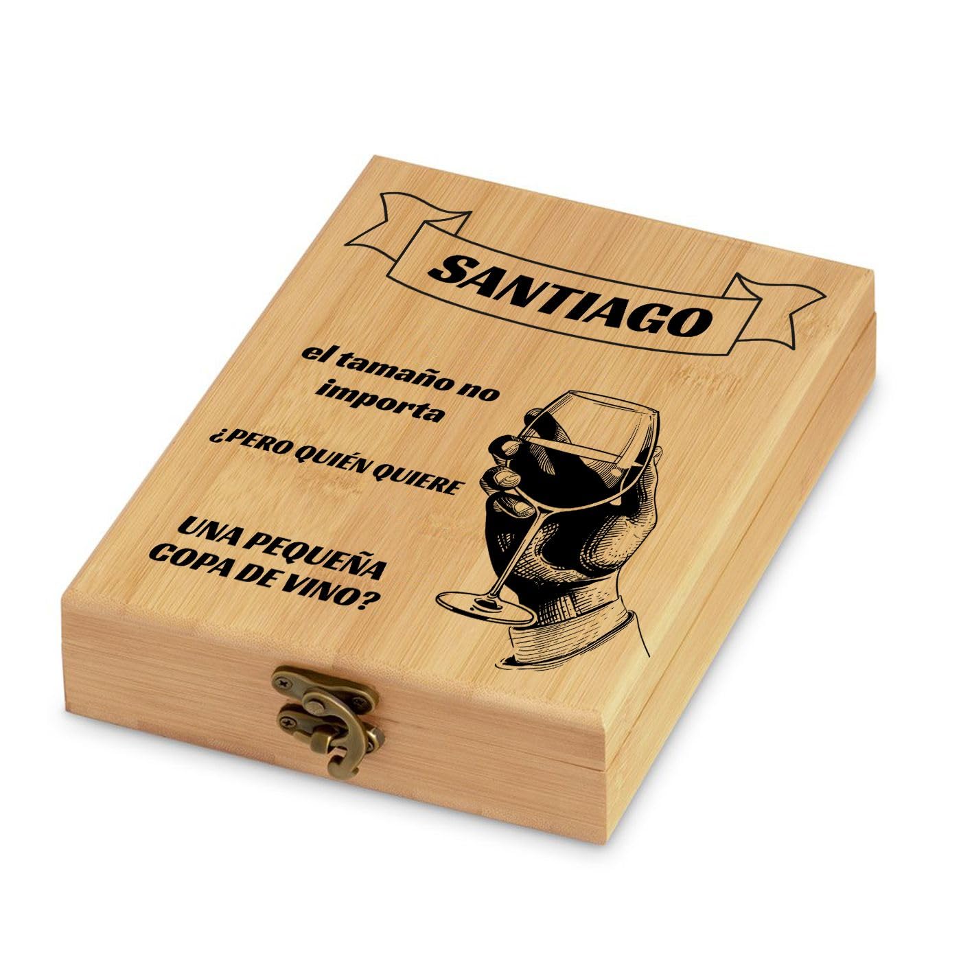 Maverton Juego de Vino Personalizado 4 Piezas con Caja Grabado Abridor de Botellas Regalo Mujer