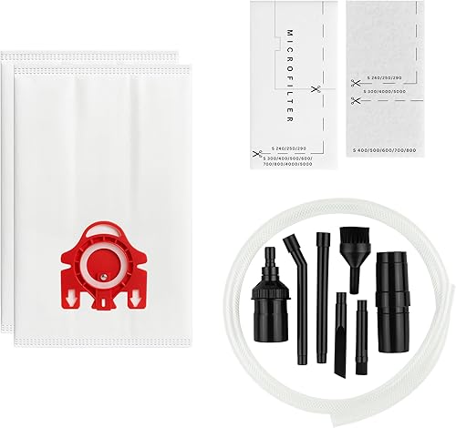 30 bolsas de repuesto Miele S524i Mercury & Crystal al vacío con 30 microfiltros y kit de accesorios de micro aspiradora de 7 piezas, bolsas de
