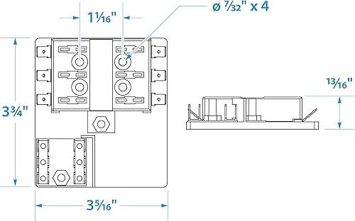 Miniatura 8 de Seachoice Bloque de fusibles ATO/ATC, barra de tierra de 6 bandas de 12 V