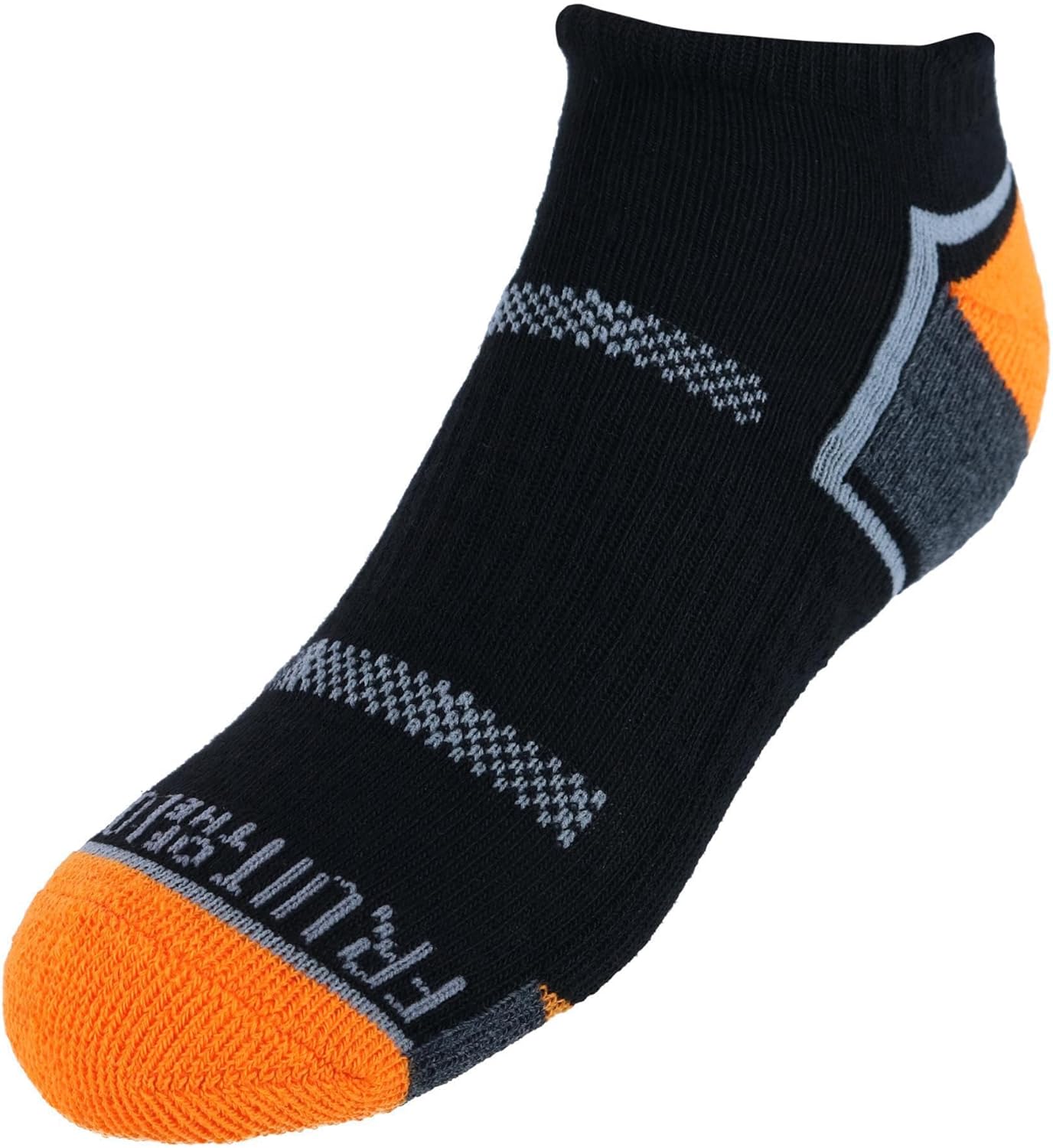 Fruit of the Loom Boy's Active Low Cut Tab Socks (6 Pair), 3-9, Black