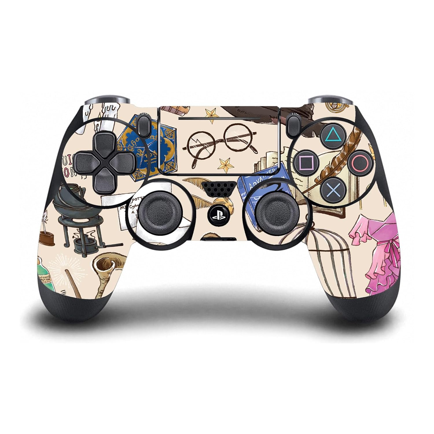 Head Case Designs Officially Licensed Harry Potter Hogwarts Pattern Graphics Vinyl Sticker Gaming Skin Decal Cover Compatible With Sony PlayStation 4 PS4 Pro Console and DualShock 4 Controller