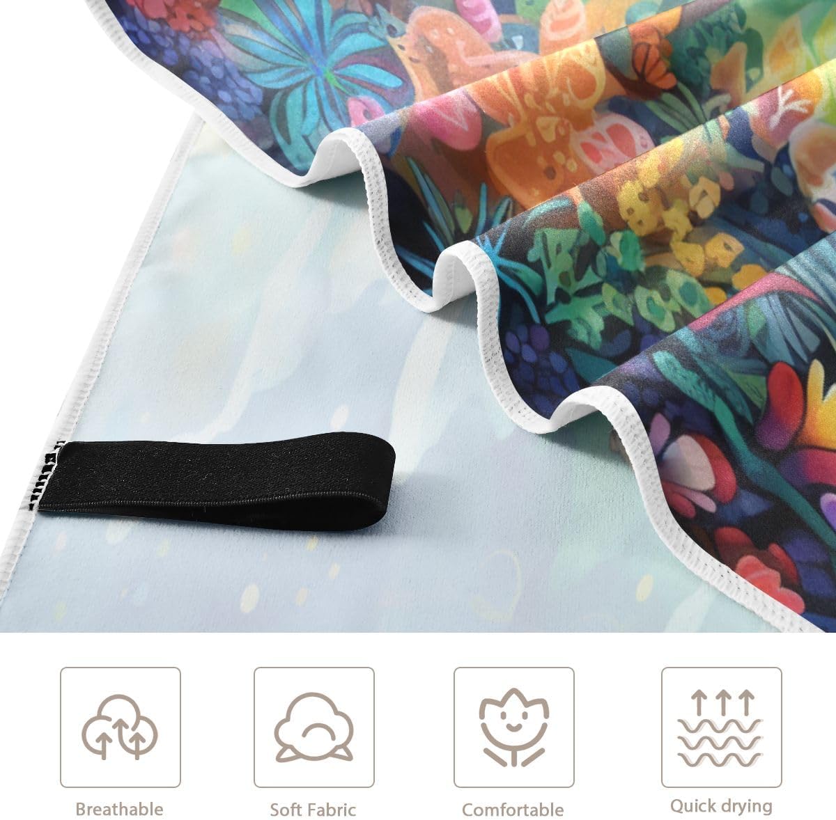 SUABO Sea Turtle Beach Towel 31"x71" Oversized Lightweight Travel Bath Towel Extra Large Quick Dry Towel for Swimmers Pool Camping Women Men