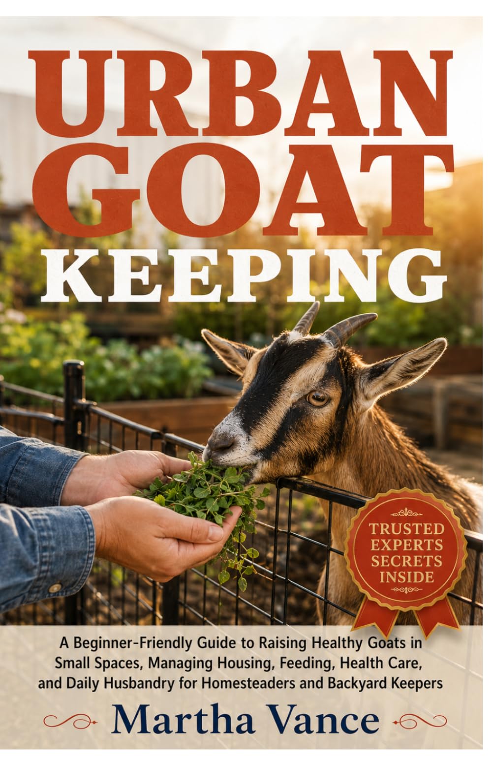 URBAN GOAT KEEPING: A Beginner-Friendly Guide to Raising Healthy Goats in Small Spaces, Managing Housing, Feeding, Health Care, And Daily Husbandry for Homesteaders and Backyard Keepers