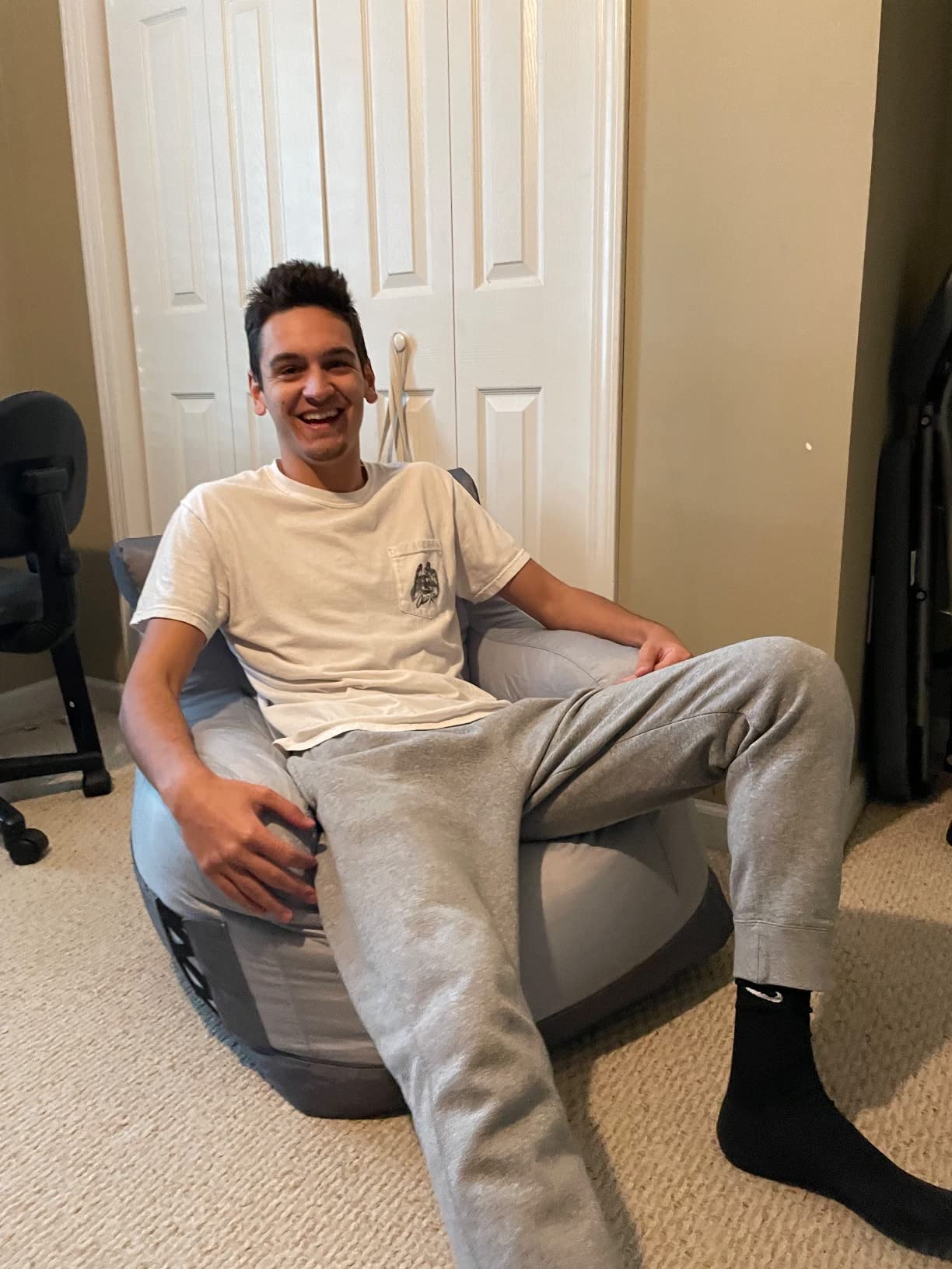 11/mo Finance Big Joe Dorm 2.0 Bean Bag Chair, Two Tone Black Buy