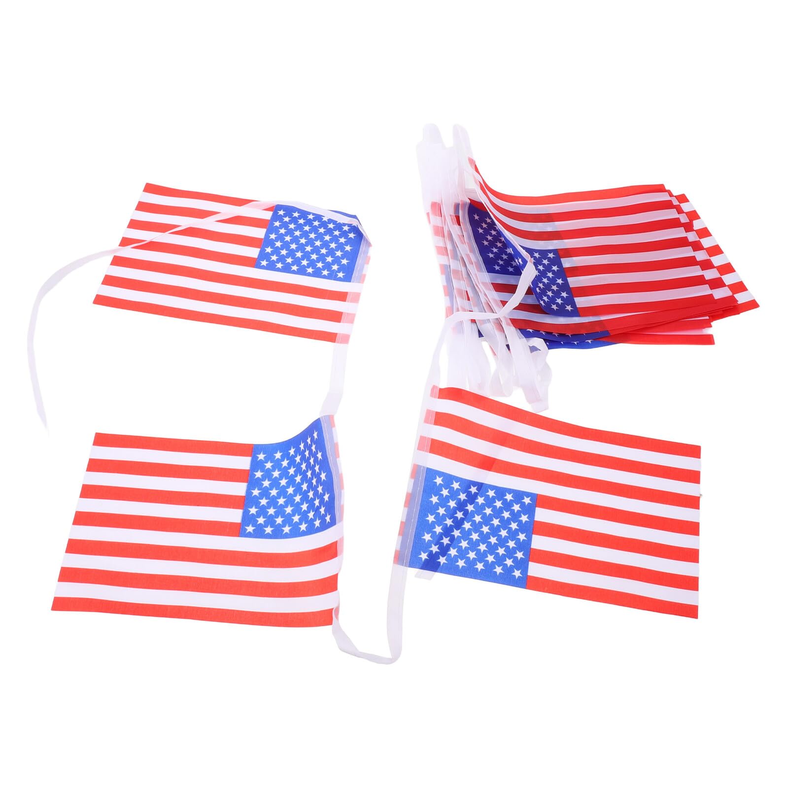 Guirlande de mini-drapeaux américains en tissu pour réussir vos fêtes patriotiques