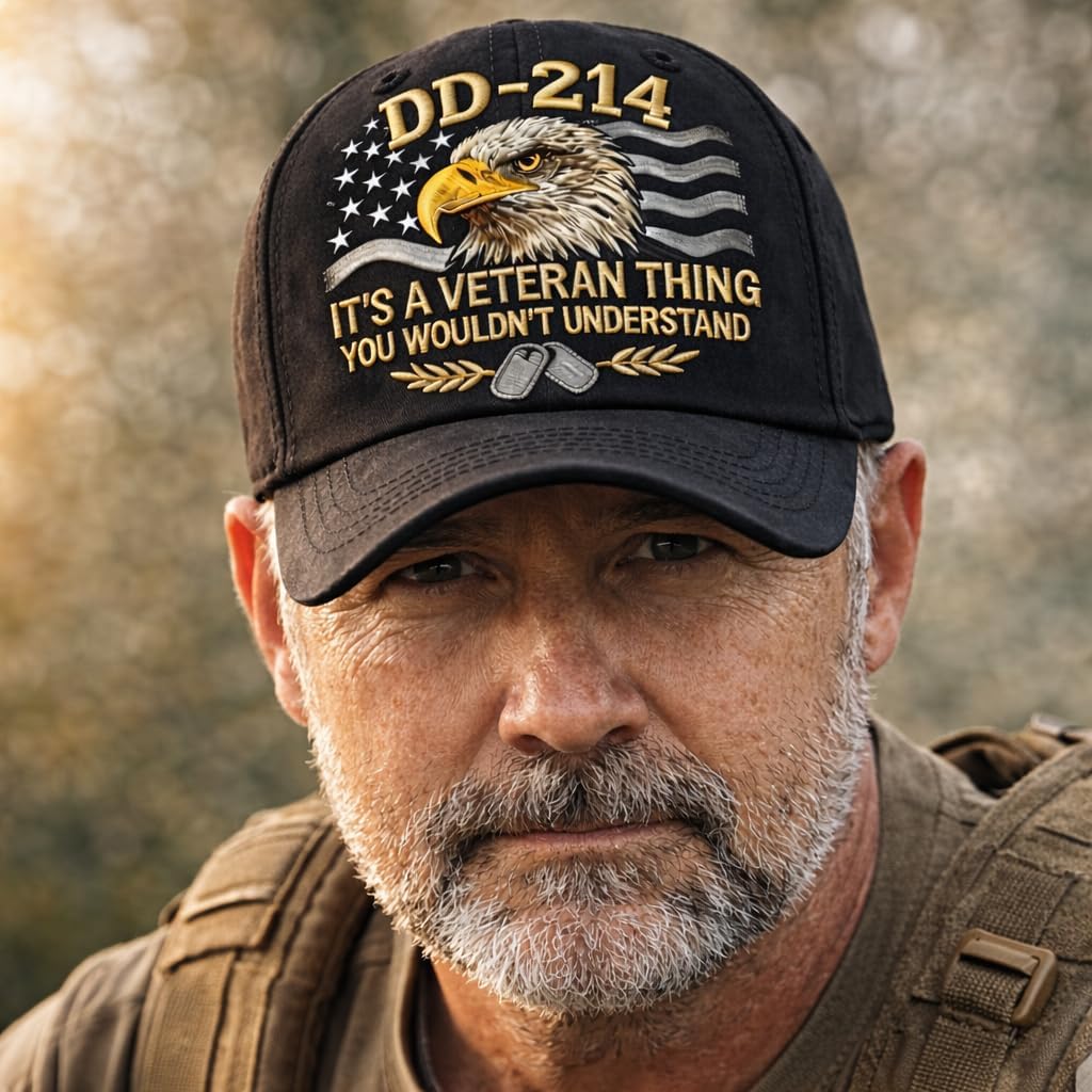 DD-214 Veteran Hat for Men DD-214 Embroidered Military Baseball Cap Veteran and Army Hats for Men Military Service Pride Gift - Image 6
