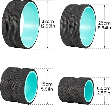 Back Roller - 4-Pack Deep Tissue Foam Rollers for Back Pain Relief, Back Cracking, Yoga Stretching & Trigger Point Therapy - Padded for Comfort, Ideal for Posture & Flexibility Enhancement