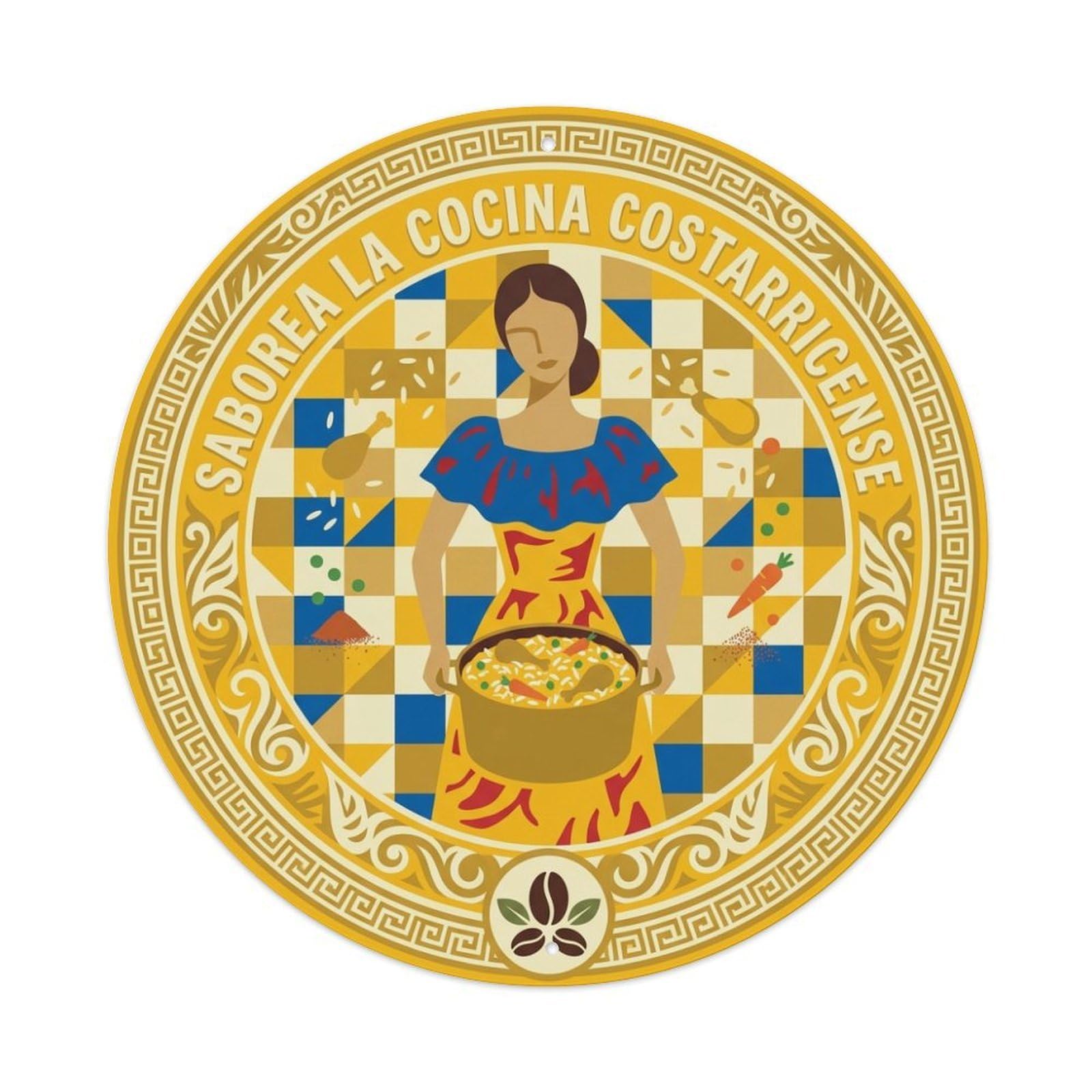 Proud Costa Rican Cuisine Arroz Con Pollo Metal Tin Sign