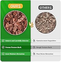 Vista 3 de Legigo Corteza orgánica para macetas de orquídeas de 4 cuartos de galón - Mezcla natural para macetas de corteza de orquídea, astillas de madera