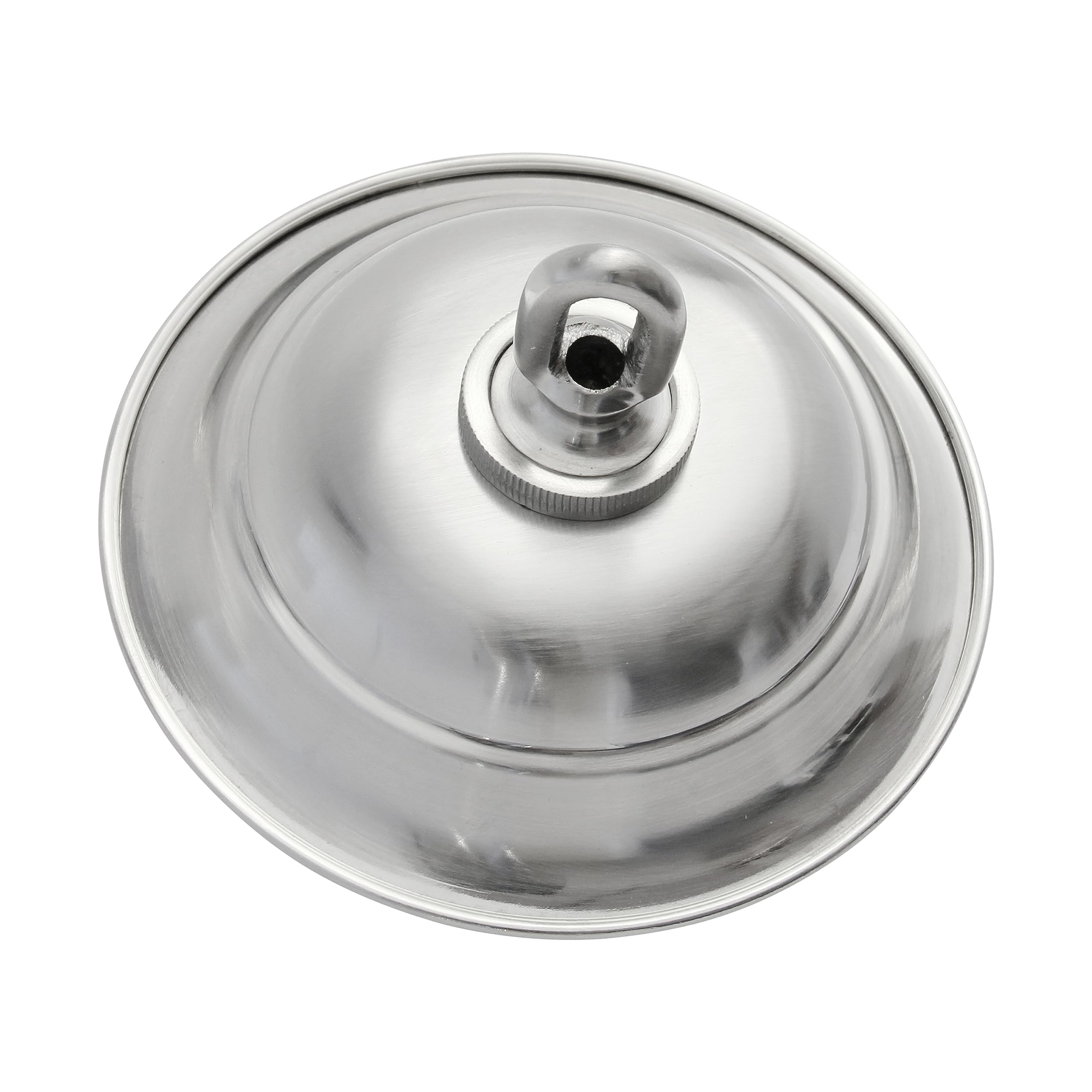 RCH Hardware CN-BR05-120 Brass Traditional Round Ceiling Canopy, 4.7 Inch, Brushed Nickel