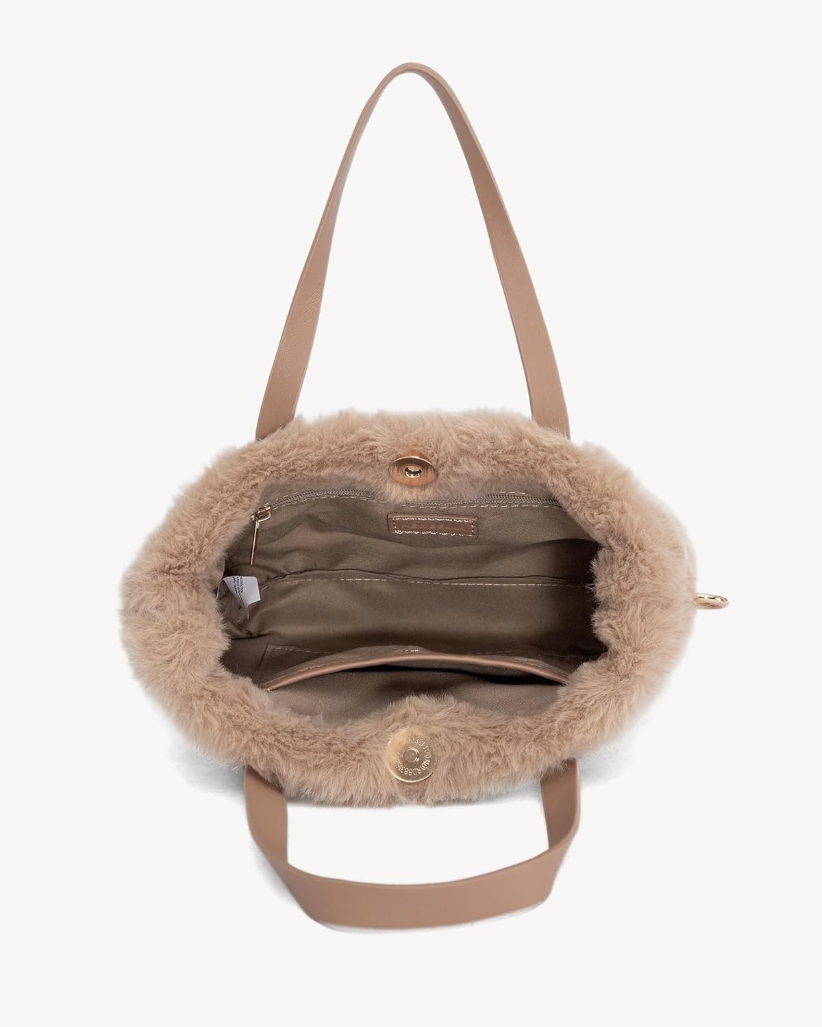 NEWBELLA Women's Plush Tote Bag - Cute Fuzzy Handbag with Soft Texture, Cozy Purse for Fall Winter, Casual Everyday Carryall - Image 6