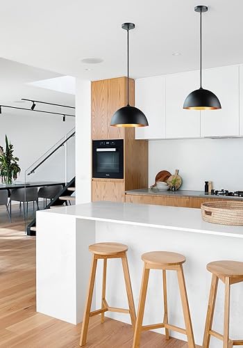 Miniatura 4 de takor Paquete de 2 Lámparas Colgantes de Metal, Luces de Techo Rústicas, Lámpara Colgante Ajustable Industrial con Base E26, Iluminación Colgante de