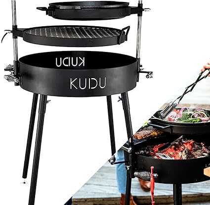 KUDU Grill - Open Fire BBQ Grilling System, Portable Charcoal
