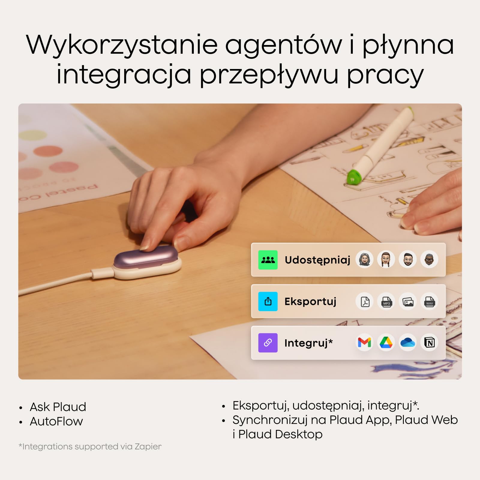 Plaud NotePin Dyktafon AI Wearable Transkrypcja i Podsumowania | Dyktafon AI, 2 Akcesoria, dla Profesjonalistów, Spotkania, Wywiady, Wykłady, Teams, 112 Języków, Find My