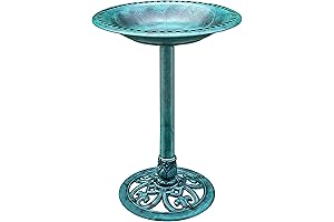 VIVOHOME Polyresin Outdoor Garden Bird Bath