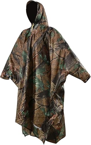 REDCAMP Poncho de lluvia impermeable con capucha y brazos para acampar y senderismo