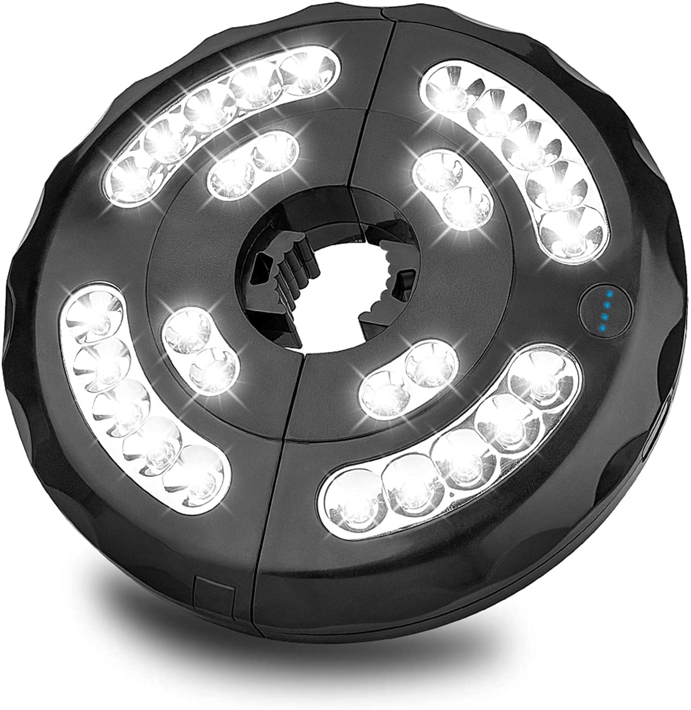 Lámpara para Sombrilla de Patio Luces Sombrilla Luz de sombrilla de patio Luz impermeable inalámbrica con 3 modos de nivel USB recargable 28 LED Parasol Mate para tiendas de campaña al aire libre U