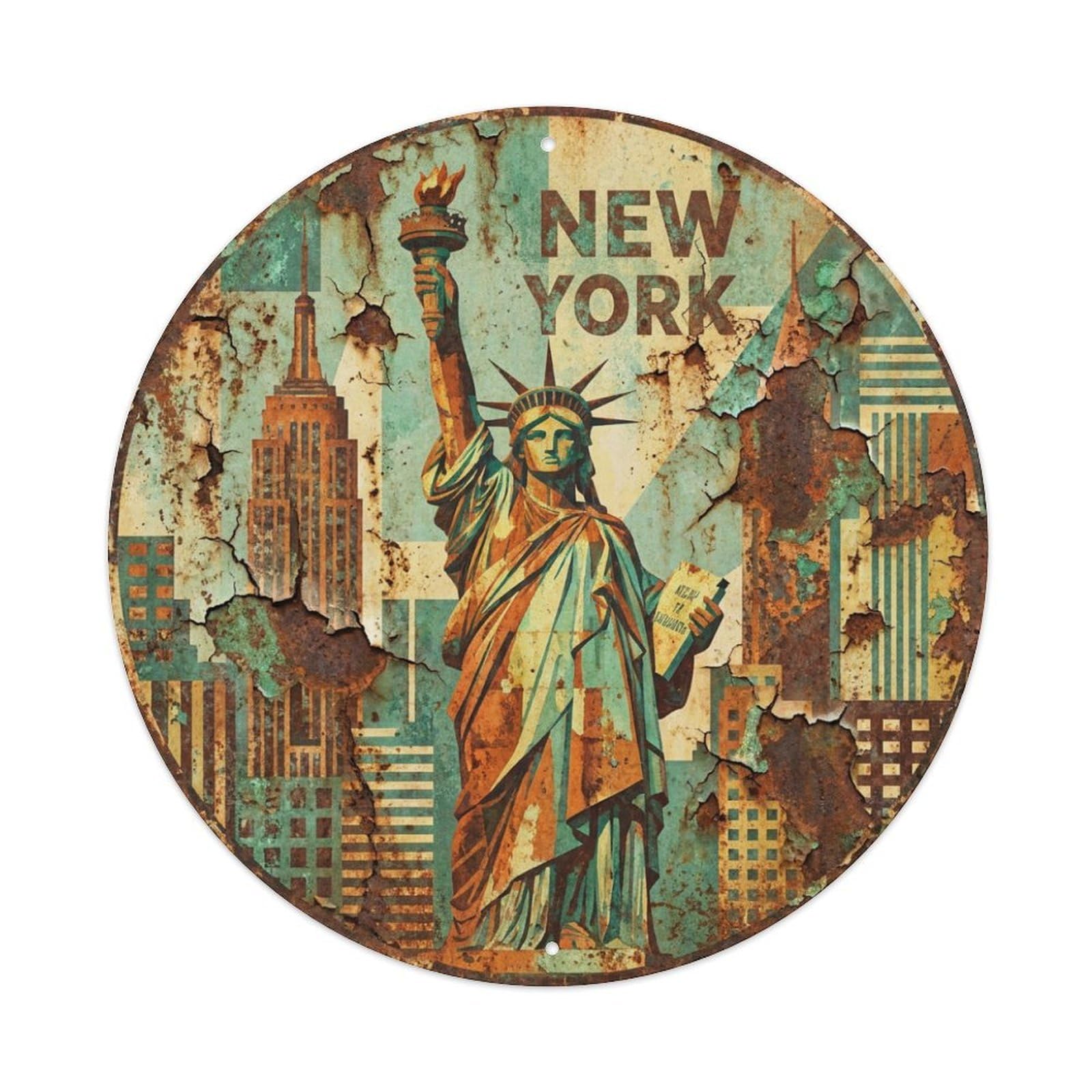 Travel Retro USA New York Metal Tin Sign