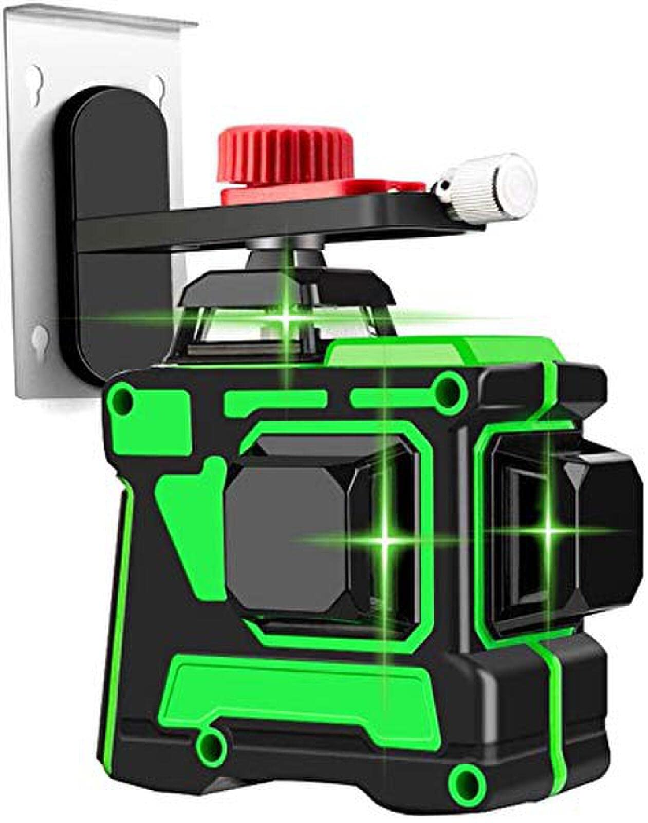 Poziom Lasera 12 Linii Samopoziomujący 3D Krzyż I Linia 360 Pionowa Super Mocna Zielona Wiązka Lasera Ze Statywem,GQYYS