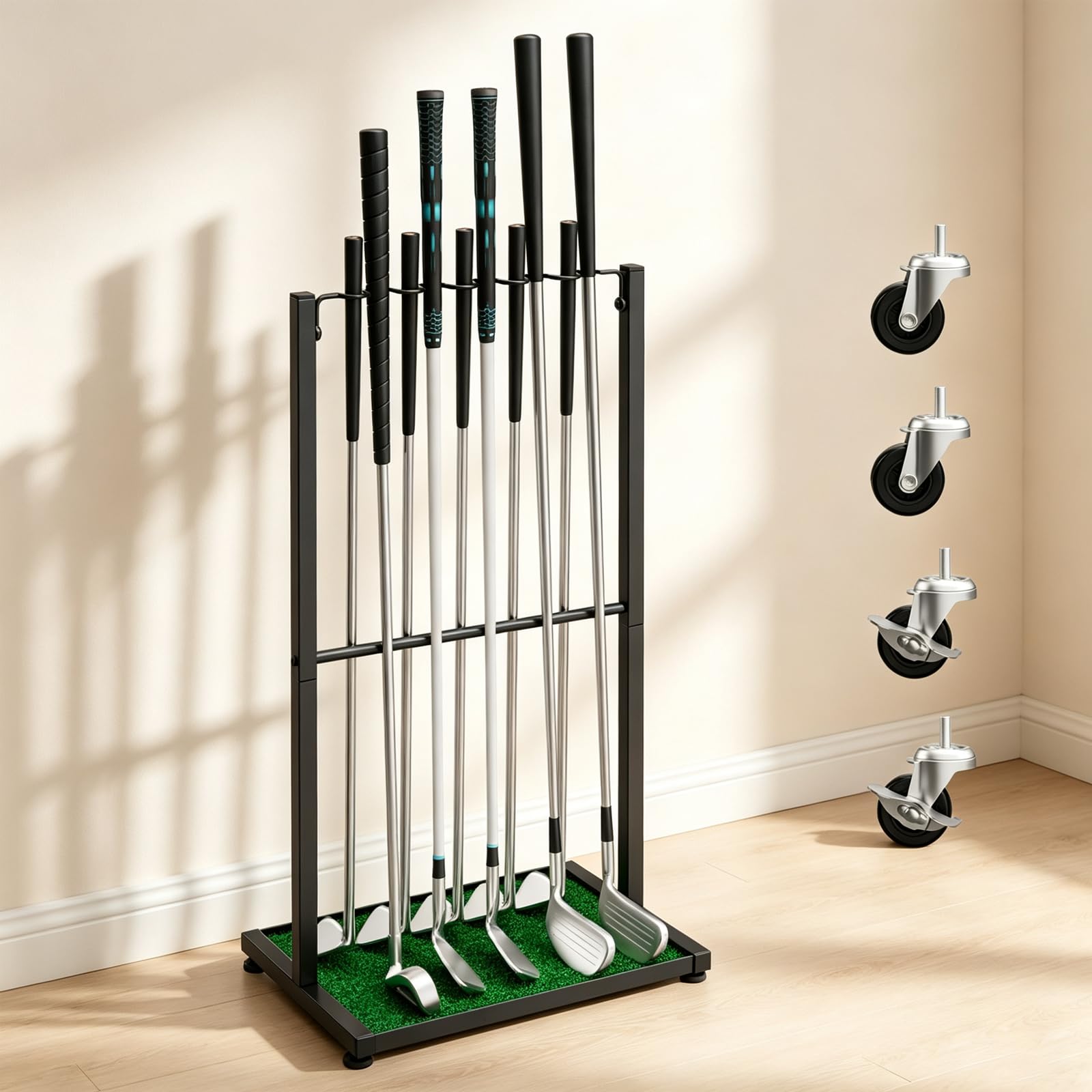 OYEAL Golfschlägerhalter Ständer, Golfballhalter Display für 10 Queues