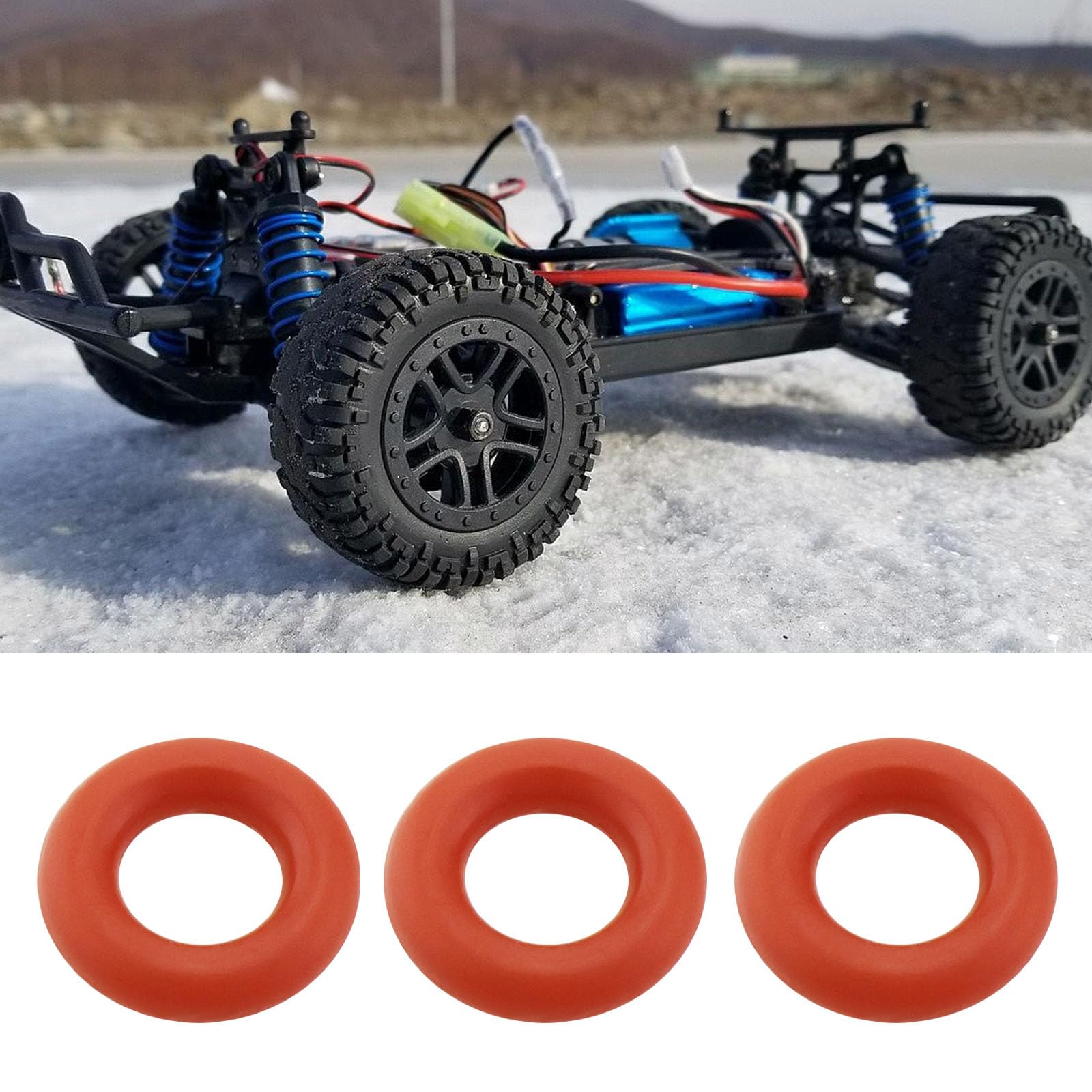 SING F LTD 20pcs RC Remote Control Car Shock Absorber Rubber Sealing Gasket Compatible with 50597 CC01 DF03Ra TA05 TT01D TT02D XV-01 1:8,1:10, Red