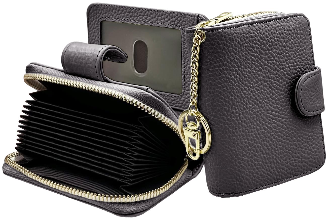 Beurlike Women's RFID Credit Card Wallet Organizer Case Leather Ladies Small Security Card Holder