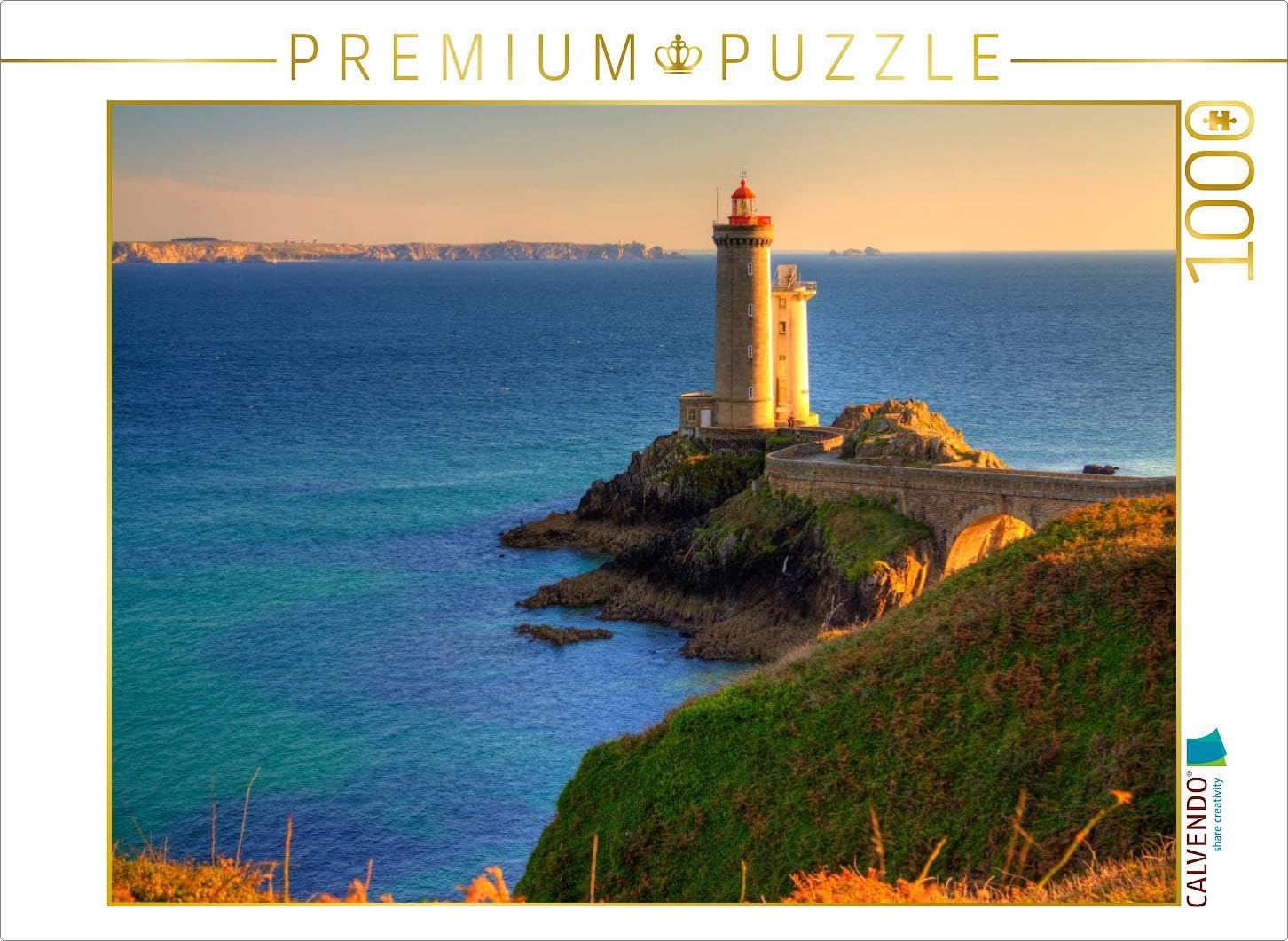 CALVENDO Puzzle La Nostalgie de la Bretagne - Le Phare du Petit Minou à l'extrême Ouest du département du Finistére 1000 Pieces 64 x 48 cm from Mr.Mooseman