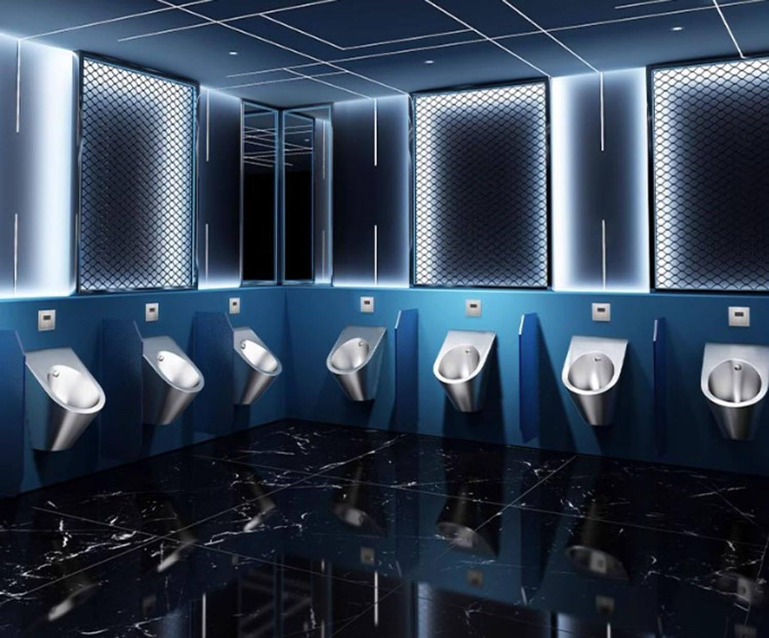 Pisuar ścienny, pisuar indukcyjny ze stali nierdzewnej 304, pisuar do łazienki komercyjnej, pisuar pionowy z automatycznym czujnikiem Black-Urinal