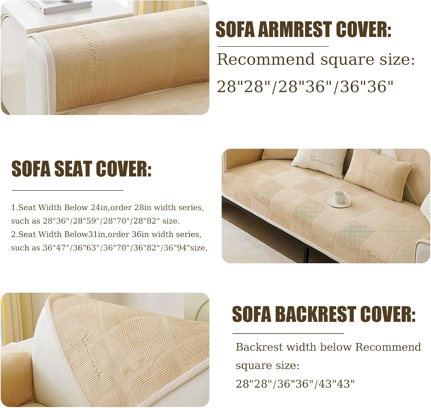 Fuzzy Pet Couch Cover Blanket, Plush Soft Sofa Cover for Sectional L Shaped Couch and Loveseat, Cozy Non Slip Couch Cover for Dogs Cats, Washable Pet Friendly Furniture Cover (Khaki,36" 63")