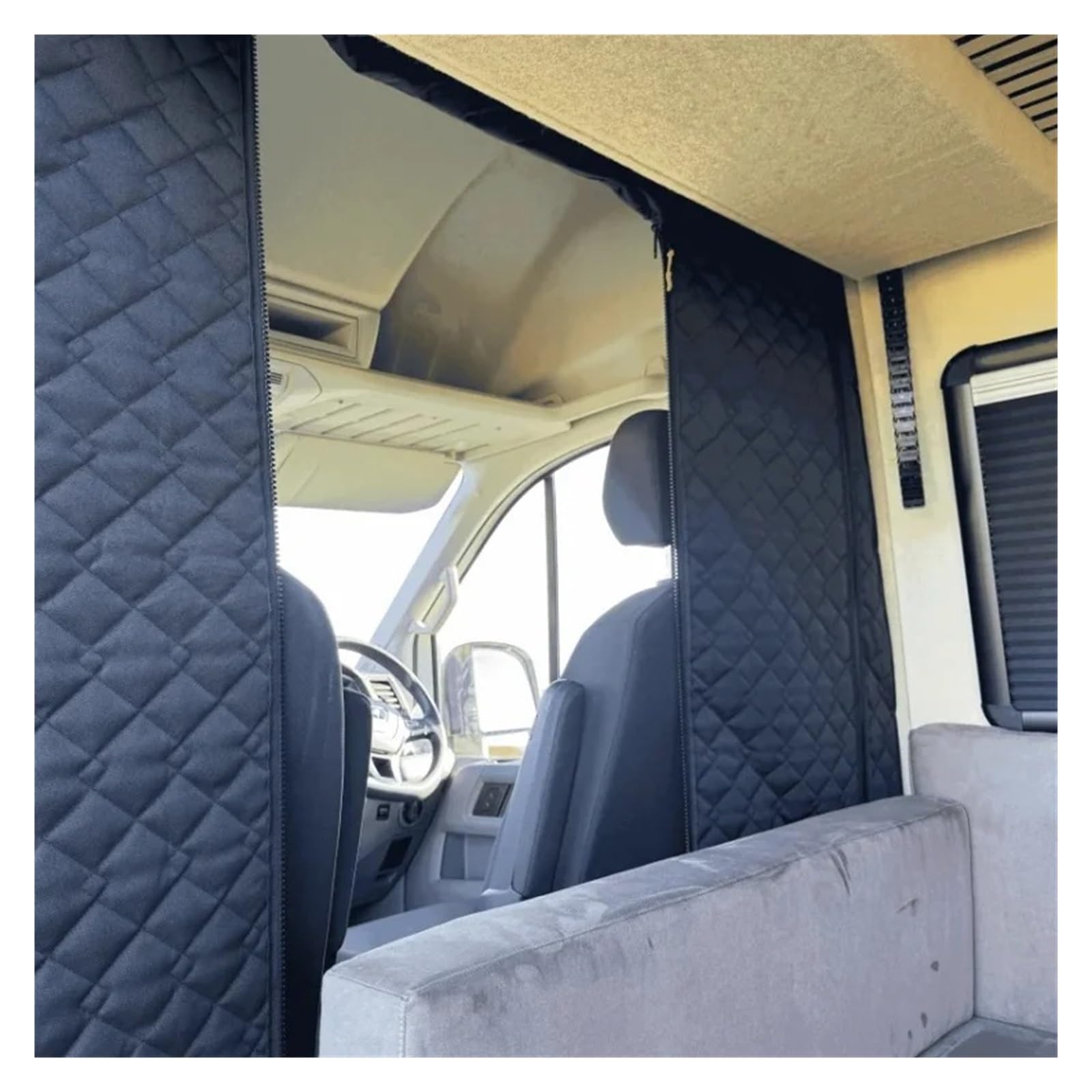 Pare-soleils Rideau Confidentialité Occultant pour Ram pour Promaster pour Caravane Camping-Car Séparation Cabine Isolé Toutes Saisons Soleil Voiture