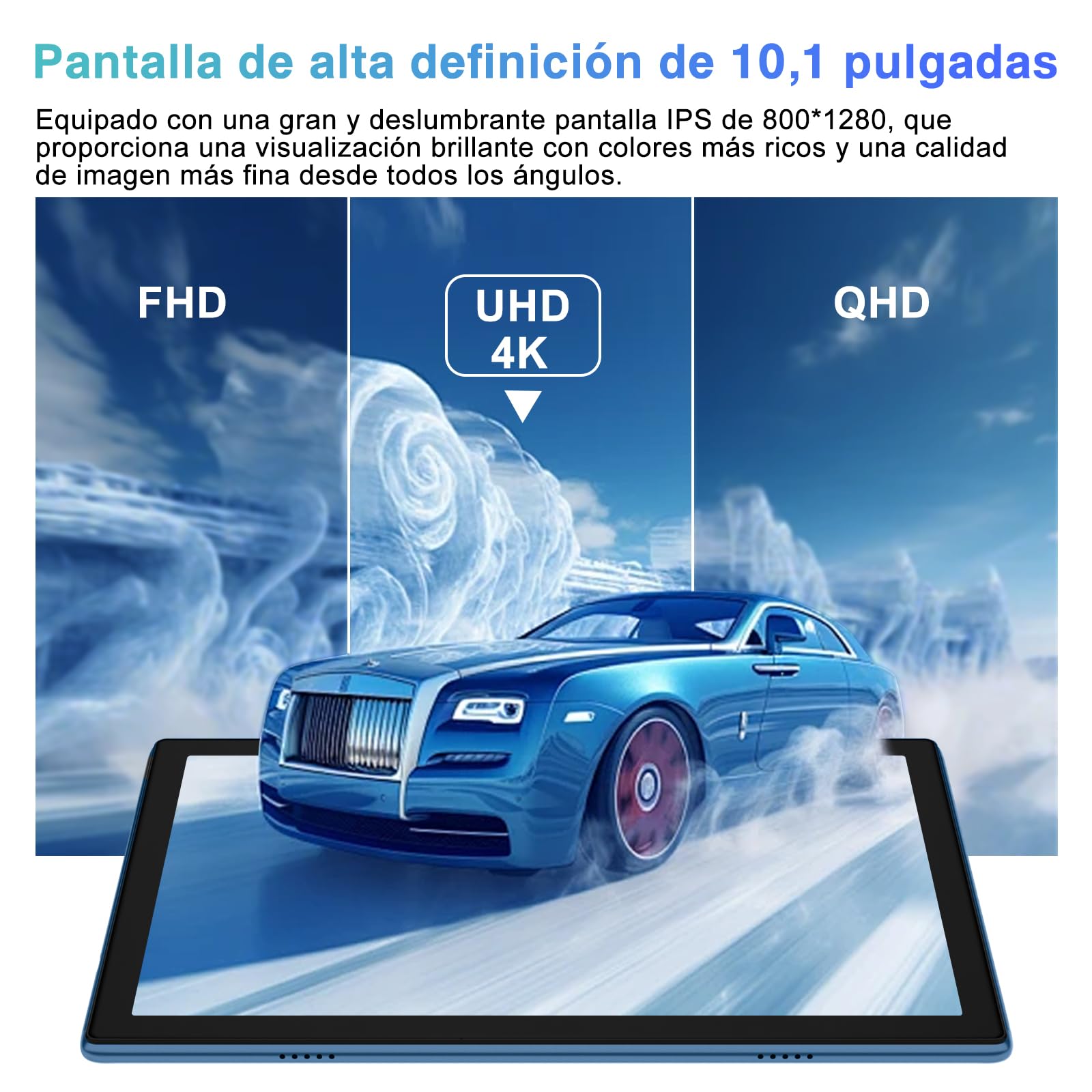 GOODTEL 2026 Tablet Android 10 Pollici 22GB RAM+128GB ROM(2TB TF), 8000 mAH,Octa-Core,2.0Ghz, WiFi5G+2.4G, GPS, 8MP + 5MP, Bluetooth 5.0,OTG, Cast, Tablet PC con Custodia, Tastiera e Mouse,Azul