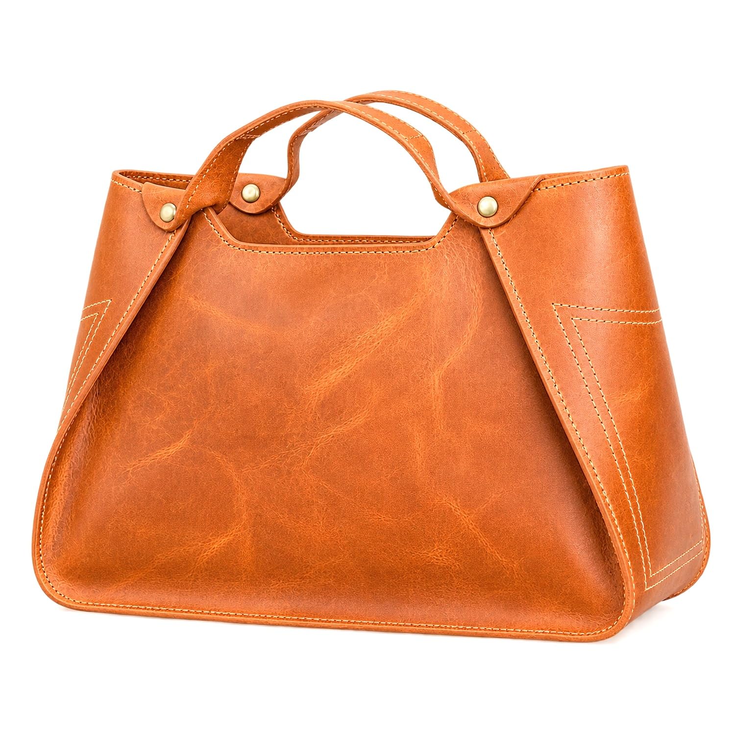 Sac fourre-tout en cuir pleine fleur véritable pour femme