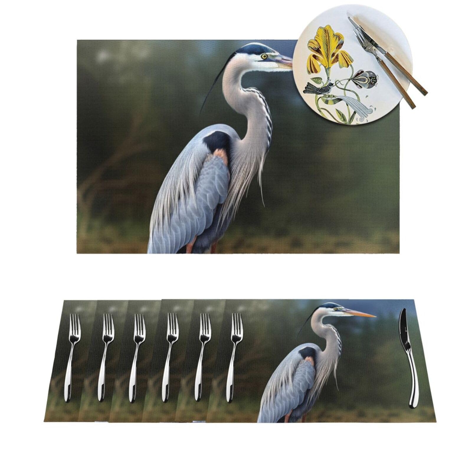 Sets de table tissés en PVC antidérapants et thermorésistants pour repas sans tache