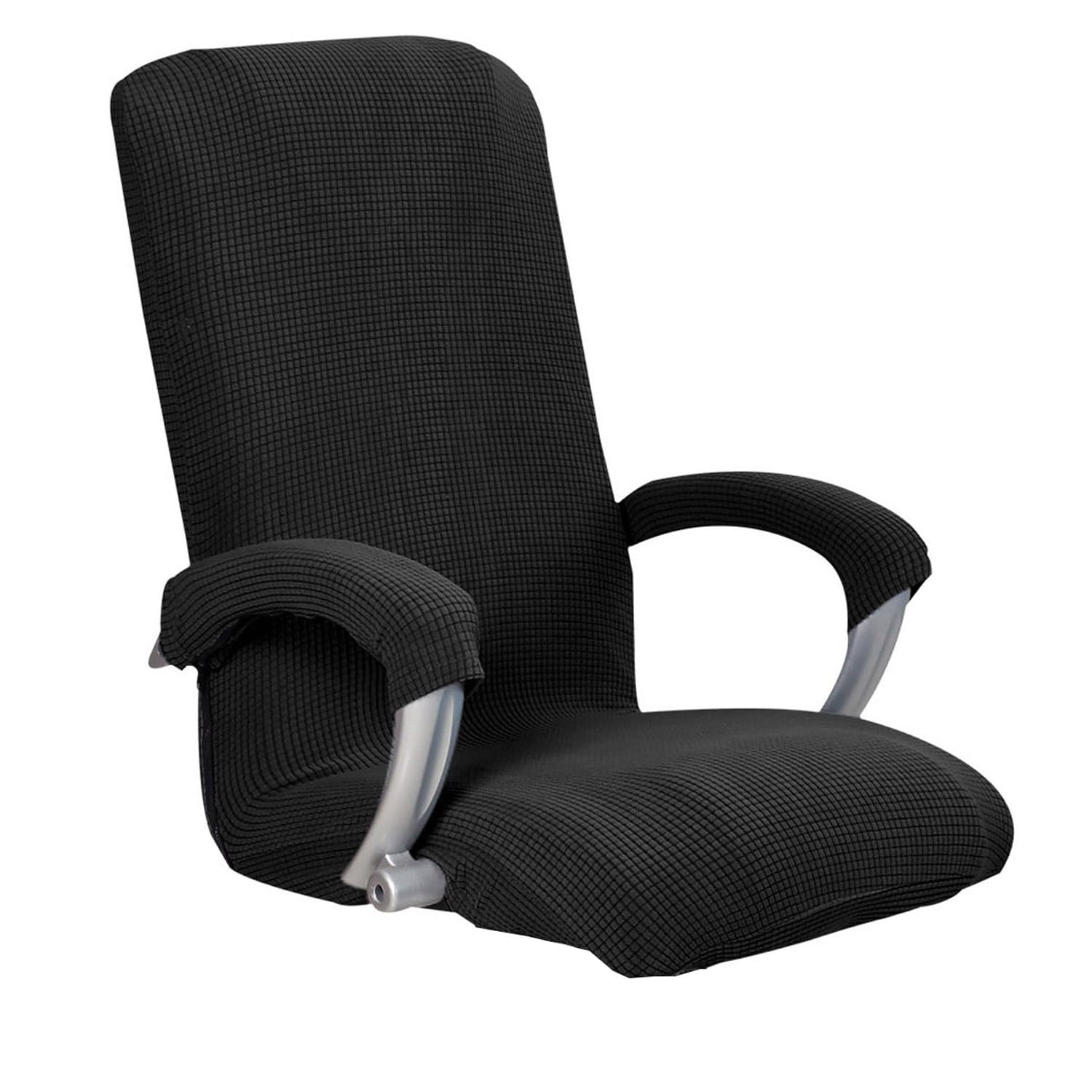 Stretch Computer High Back Chair Cover Office Chair Cover with 2 Arm Covers ,Universal Rotating Chair Cover Thick Velvet/ Jacquqard Chair Covers Washable Chair Protectors ( Color : #5 , Size : L:16.5-