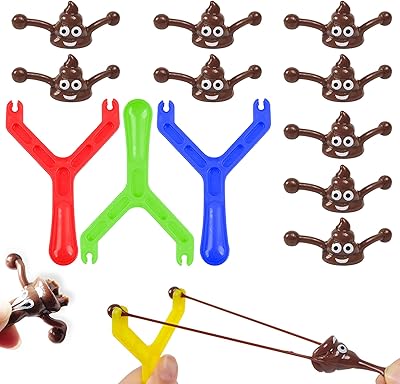 Smiley Poop Toilet Slingshot Toy - Funny Family Game - Fun Stocking Fillers,White Elephant Gifts, Funny Gag Gifts, Back-t...