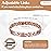 Jecanori Copper Magnetic Bracelets for Women,Adjustable 99.9% Solid Copper Bracelets,Valentine\'s Day Gifts Magnetic Jewelry with Sizing tool