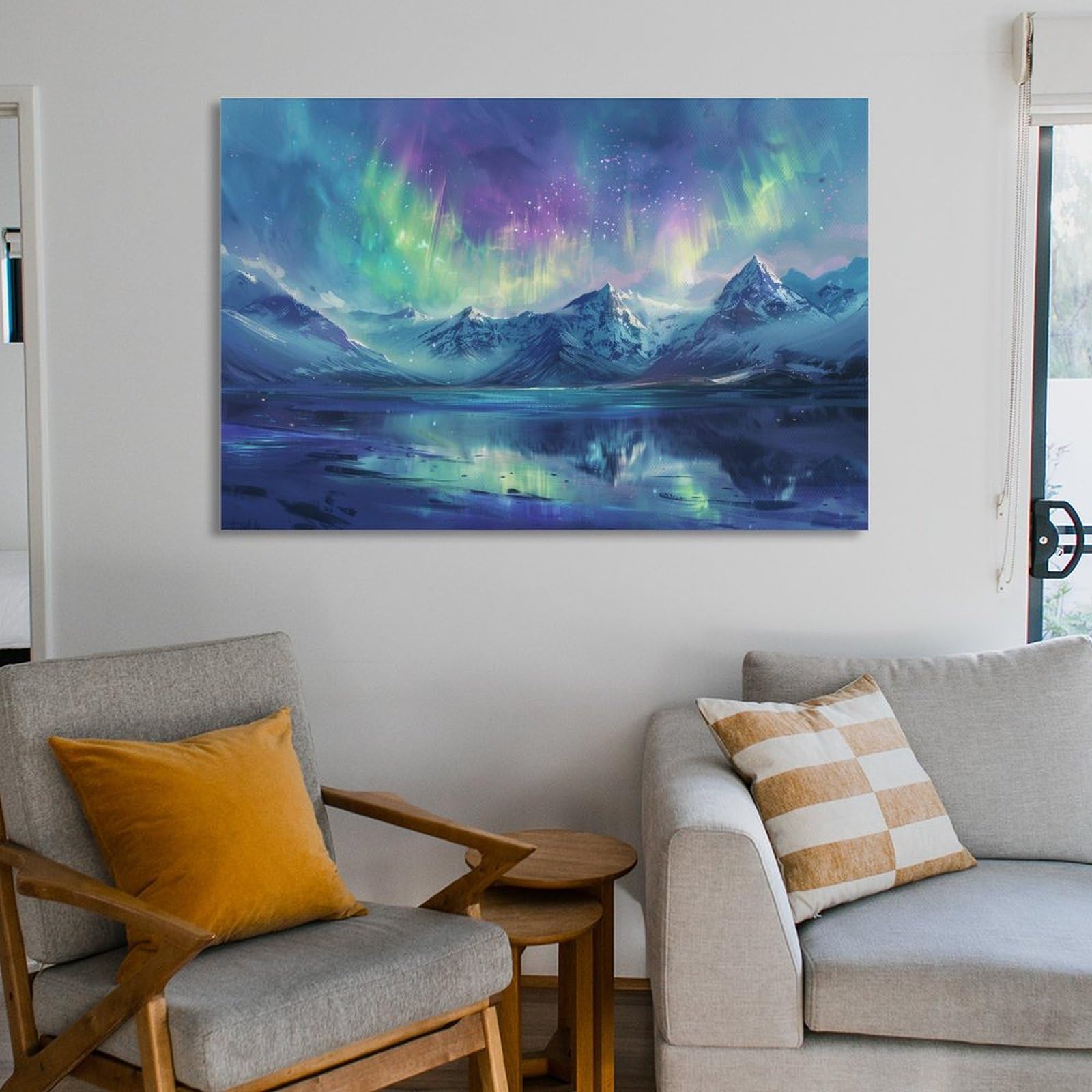 アートパネル　絵画　壁掛け　アート　オーロラ　絶景　夜景　自然　風景画　額縁　絵 アートパネル 絵画 壁掛け アート オーロラ 絶景 夜景 自然 風景画