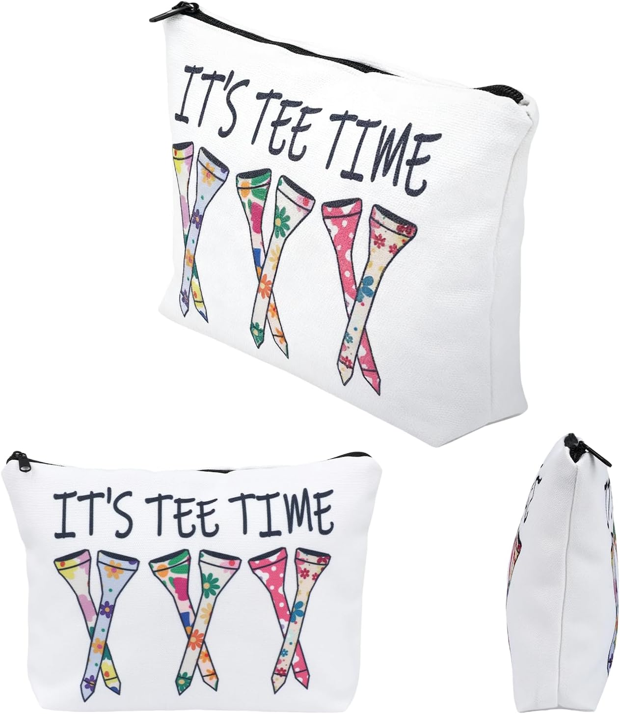 Golf Gifts for Women, Womens Golf Accessories Purse Makeup Bag, Inspirational Birthday Gifts for Golfers Friendship for Her Female Friend Zipper Cosmetic Bag Travel Toiletry Pouch for Purse