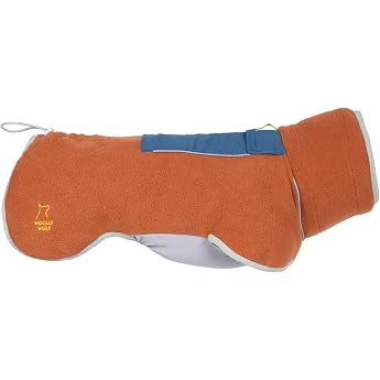 Woolly Wolf Alpha 360 Fleece Dog Jumper for Medium Dogs Size 40 Terracotta - Fluffy Warm Dog Jumper for Cold Days with Adjustable Fit 100% Recycled Materials