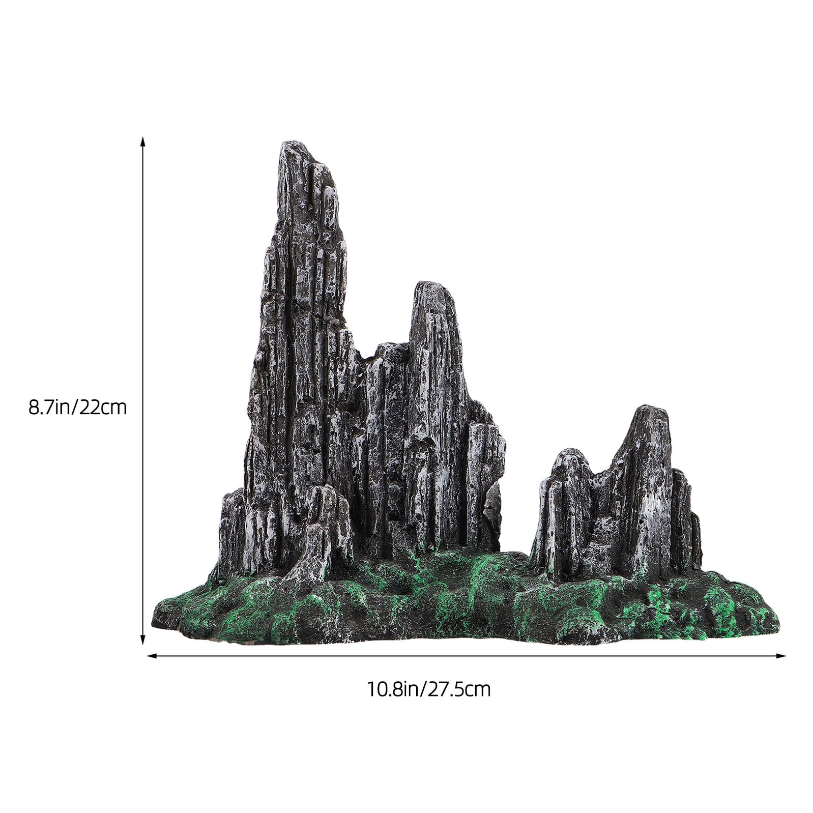 Decoración para Peceras Piedra Artificial Tamaño Extragrande Adorno Paisaje Rocalla para Acuarios Cueva para Camarones y Peces Piedra Resistente al Agua para Microdecoración