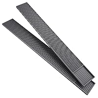 Vista 8 de Noverlife 2 tapetes de barra para encimera, 24 x 3 pulgadas, flexibles, antideslizantes, de vidrio gris, para restaurante y cocina