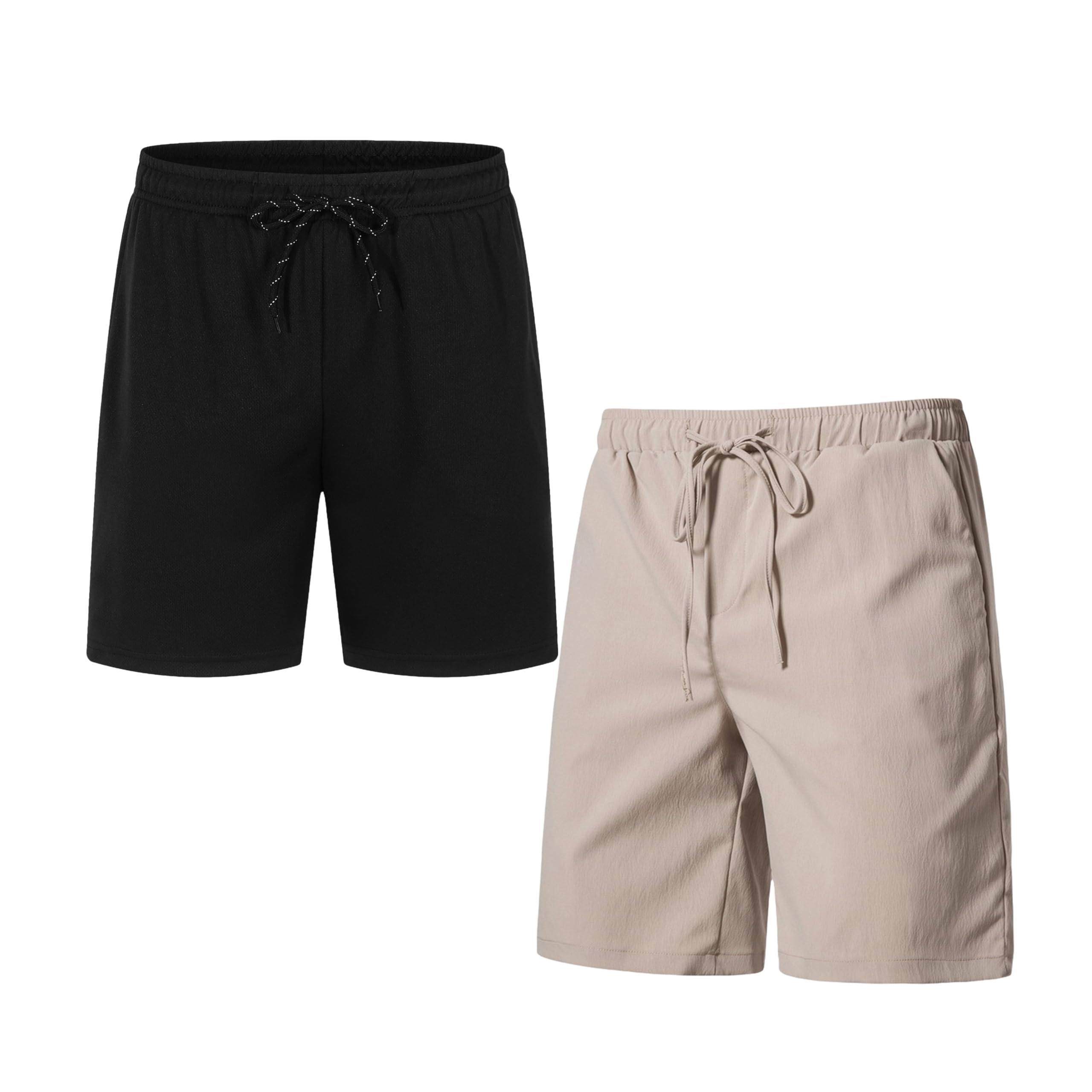 notwild Men's Boxers Gym Men Plain Color Smooth Cotton Fitness Summer Wear Combo Pack of 2 Loose Quick Drying Running Yoga Training Half Pants-picture-12