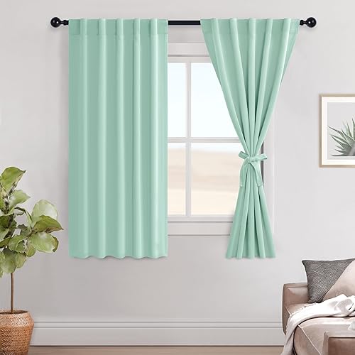 Miniatura 66 de Hiasan Cortinas opacas blancas extra anchas para dormitorio, cortinas opacas térmicas extra anchas de 72 pulgadas de largo, con pestaña trasera,