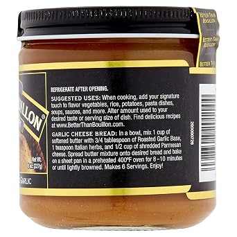 Better Than Bouillon Premium Roasted Garlic Base, Makes 38 Cups of Broth, 8 oz