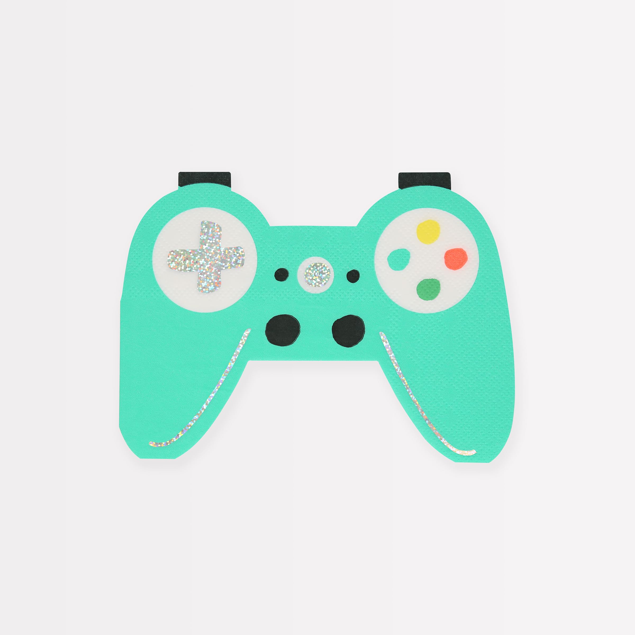 Meri Meri Level Up Retro Video Game Controller Napkins (Pack of 16), Thick & Absorbent 3-Ply Paper, Paper Party Napkins, Disposable