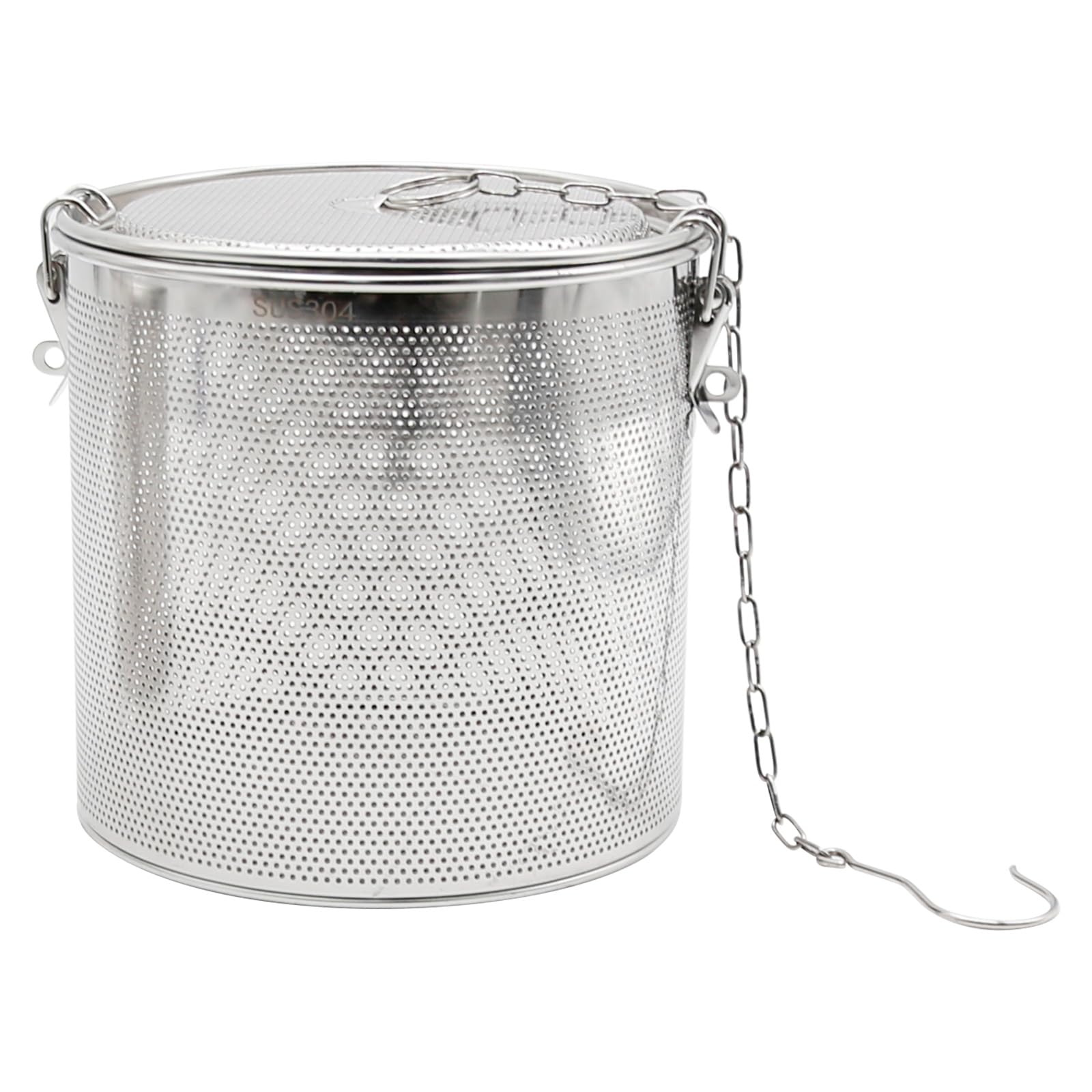 CADUFUELLY 7inch Stainless Steel Seasoning Strainer Tea Ball Filter Soup Seasonings Seperation Basket Mesh Stewpot Basket Tea Infuser Tea Sieve for
