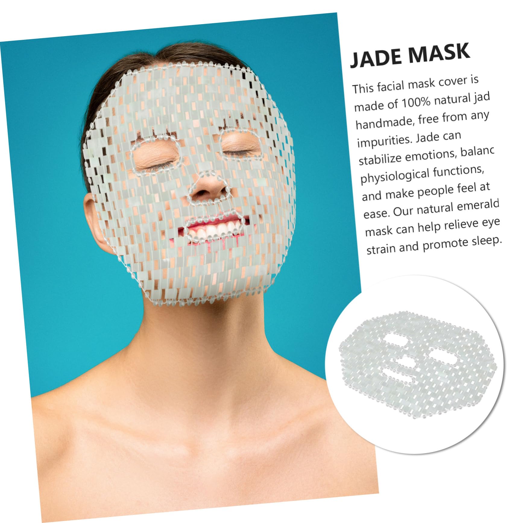 Healvian 1 Maschera Di Naturale Con Pietre Di - Maschera Per Il Viso Anti-invecchiamento Per La Terapia Del