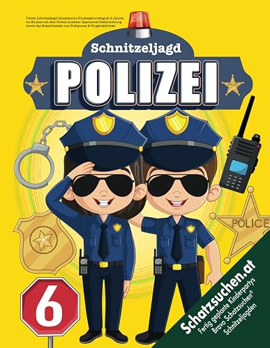 Polizei Schnitzeljagd Schatzsuche Kindergeburtstag ab 6 Jahren: Im Einsatz mit dem Polizei-Ausweis: Spannende Fallermittlung durch das Entschlüsseln von Fußspuren &amp; Fingerabdrücke
