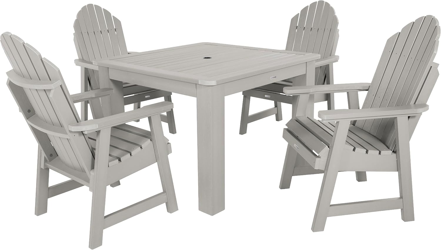highwood Hamilton 5 Piece Square Dining Set, Harbor Gray